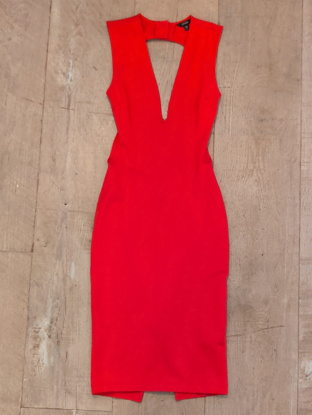 Guess - Sexy Red Plunge Bodycon Guest Dress Size XXS 0
